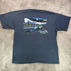 VTG Single Stitch Harley Davidson Taku Alaska T-Shirt Men’s XL 2007‎ Made in USA